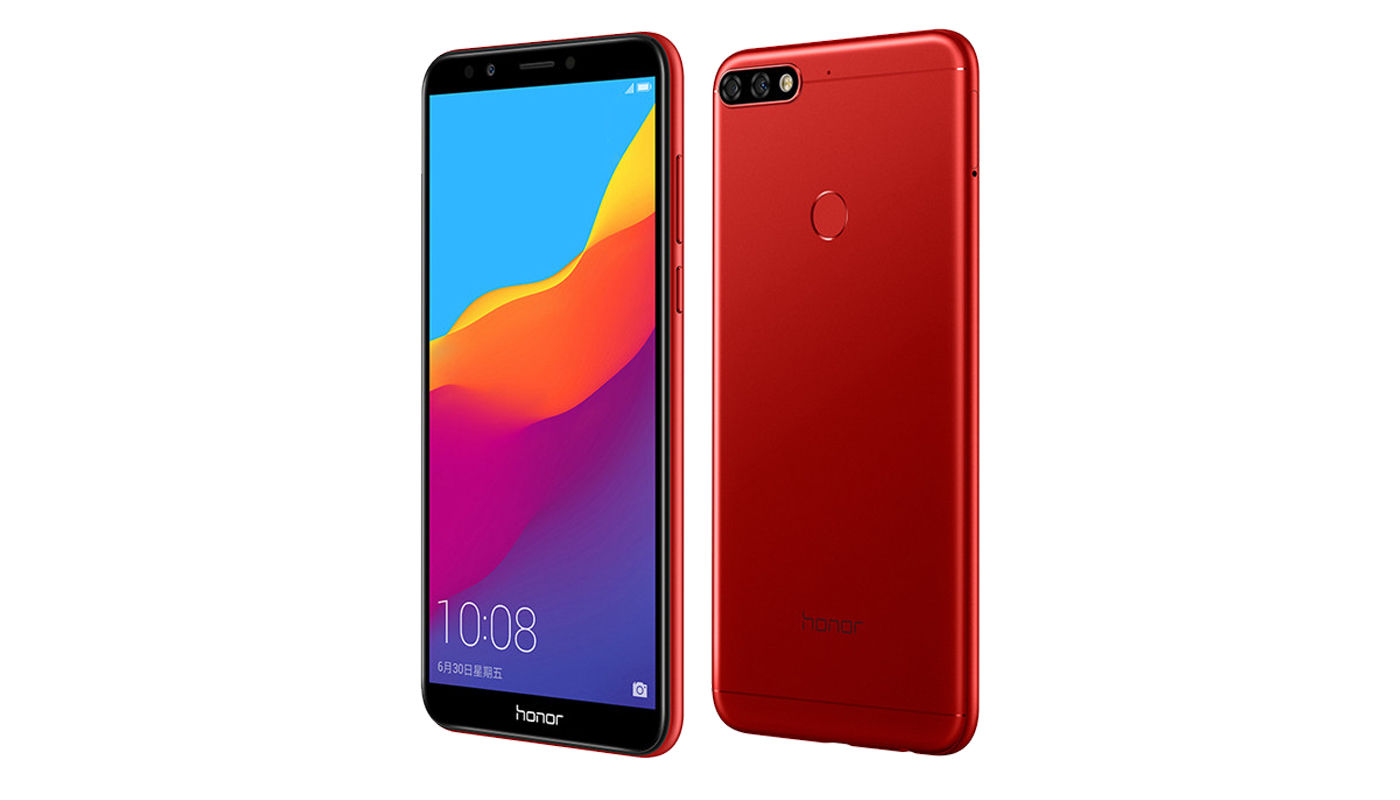 Huawei Honor 7C in red color