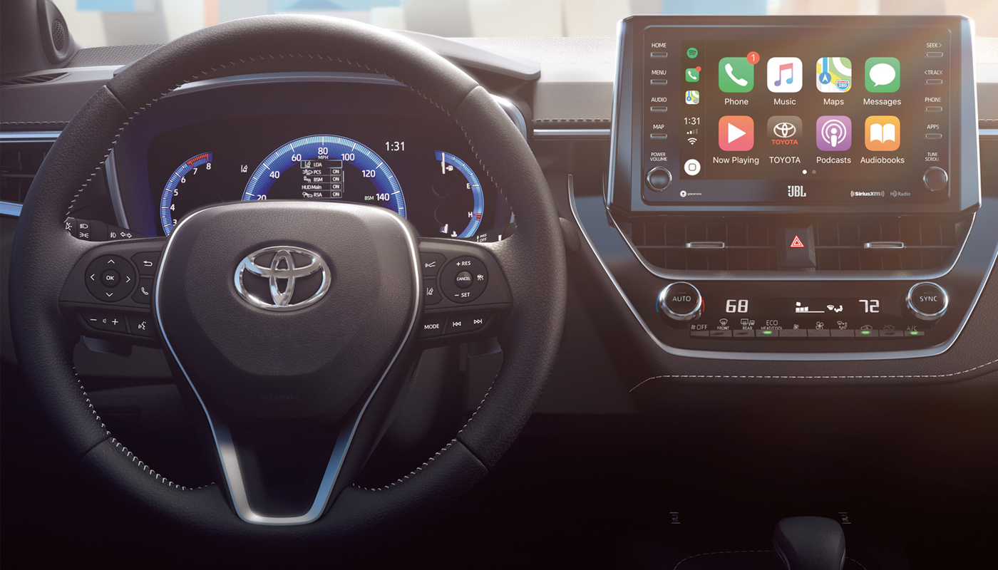 Blue Toyota Corolla 2019 Interior Wheel