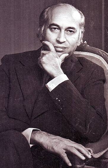 Zulfikar Ali Bhutto Black and White