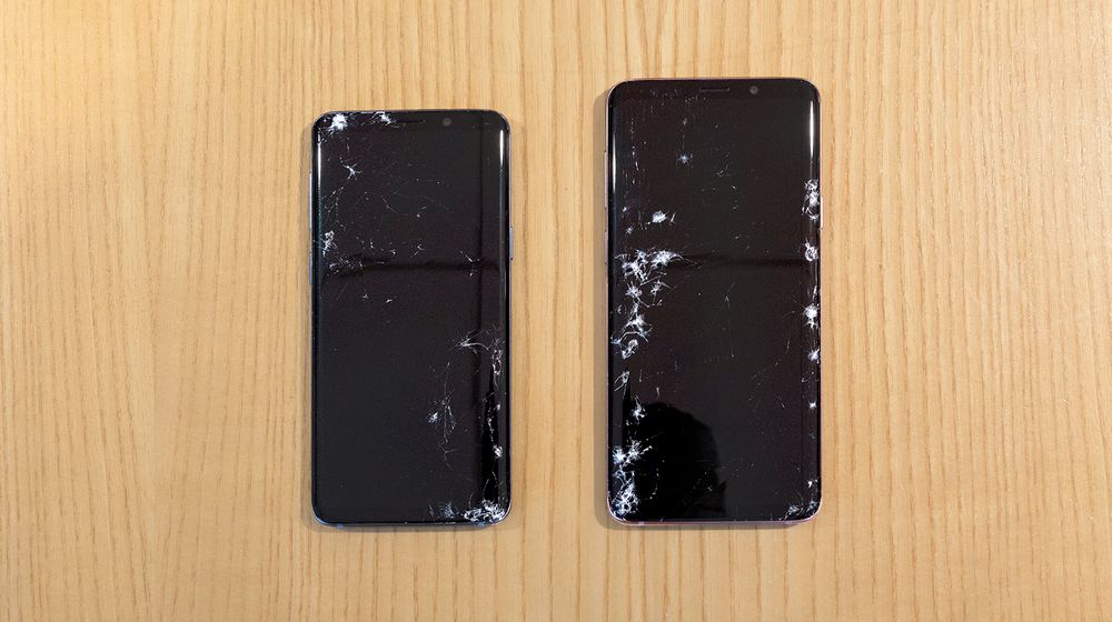 samsung s9 and s9+ smashed