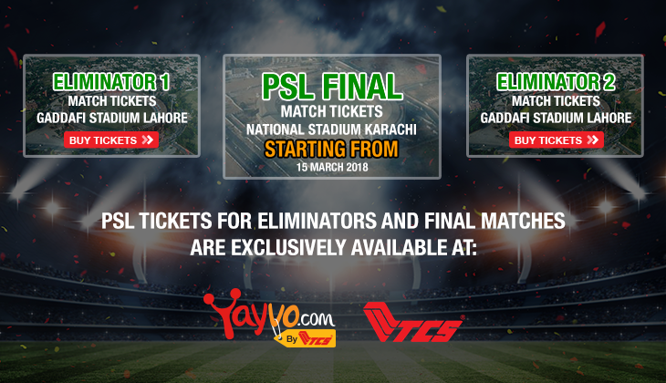 PSL Final Match Tickets are available at yayvo