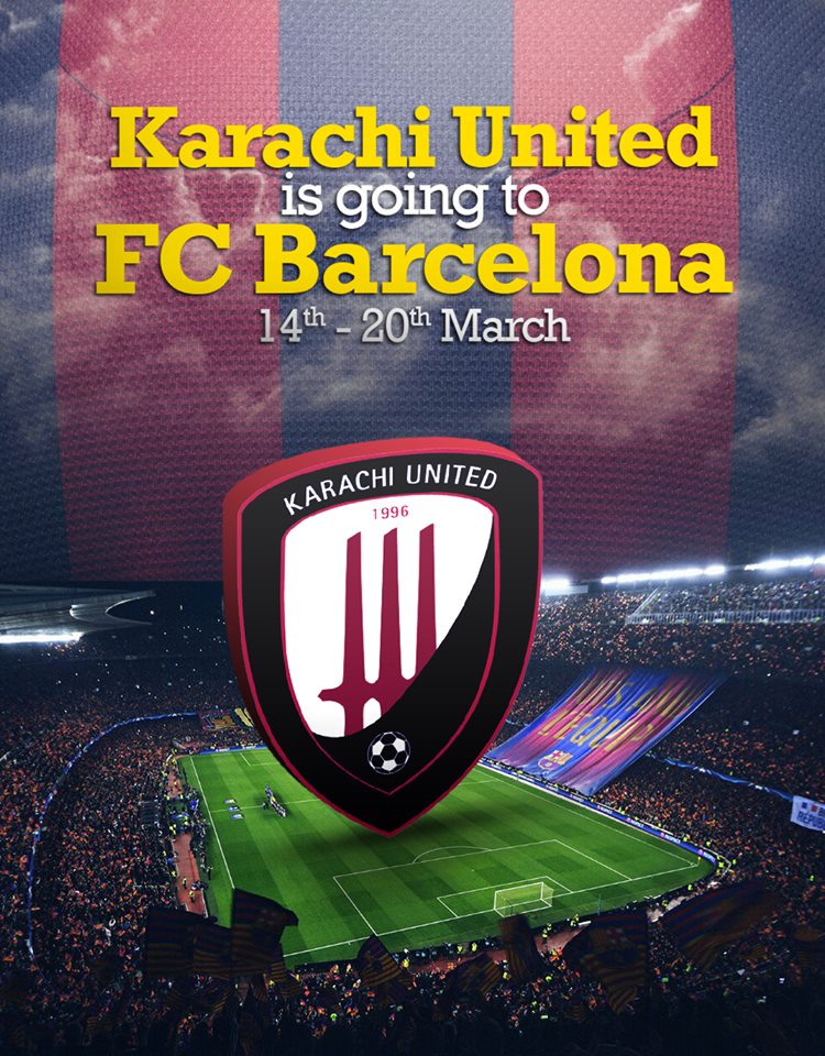 Karachu United is going to FC Barcelona on 14 March