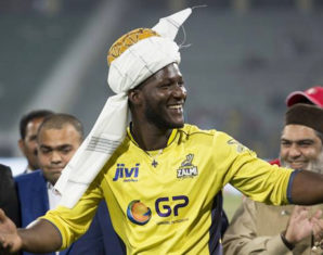 Darren Sammy Celebrating