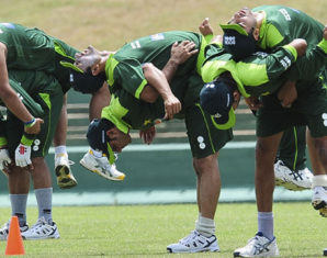 Pakistani team excercise