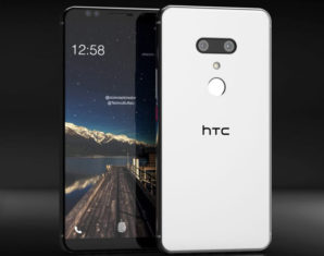 Silver HTC U12 Front and Back