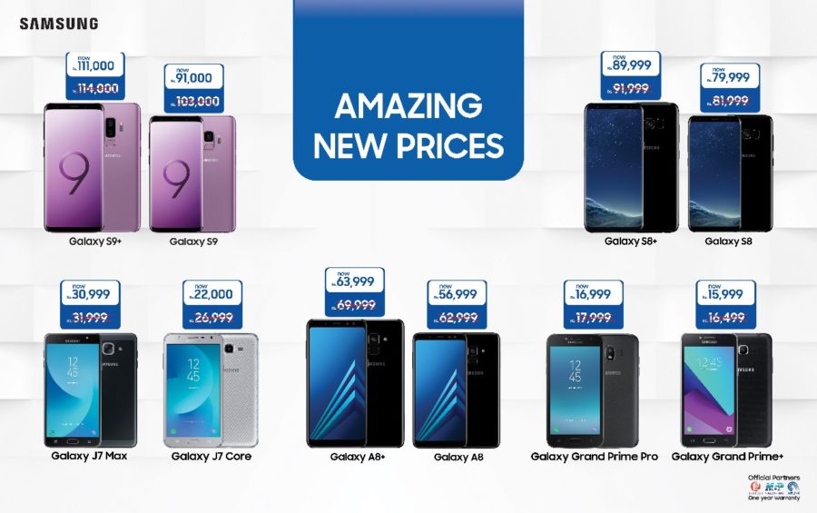 Samsung New Prices of Smartphones