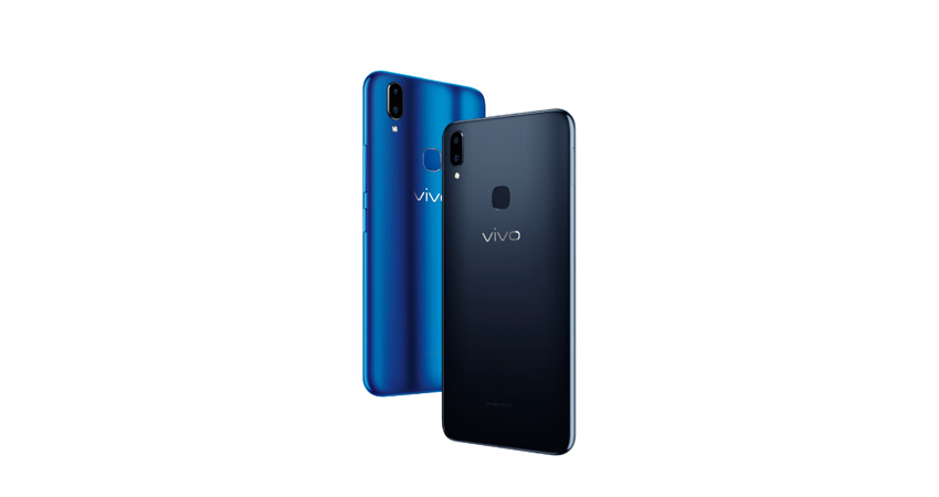 Vivo V9 in blue and black color