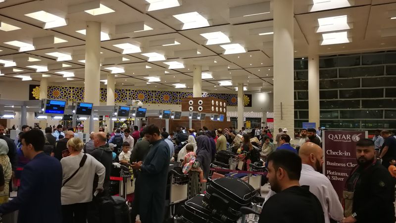Passengers in New Islamabad International Airport