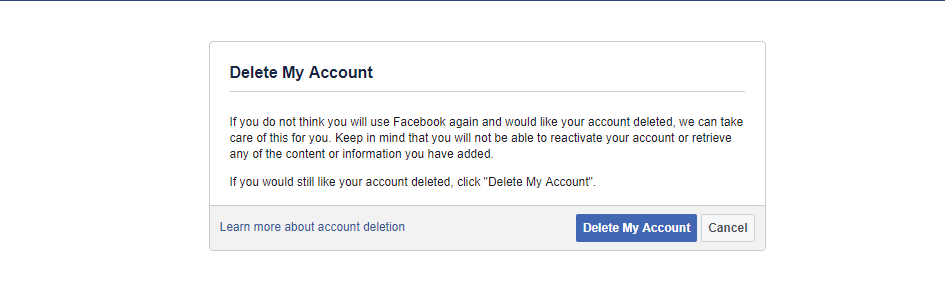 Permanently Delete Facebook Account