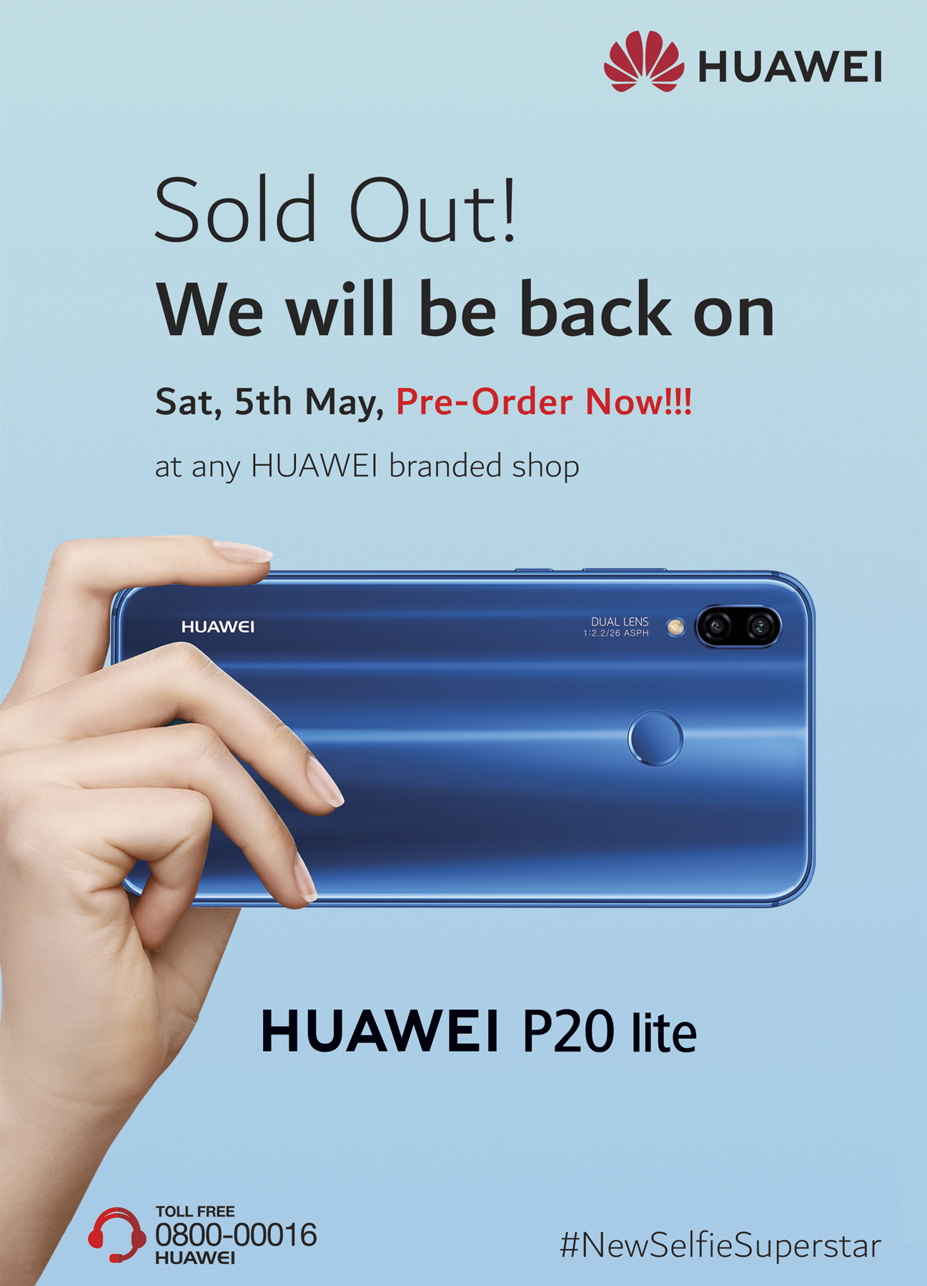 Huawei p20 lite sold out