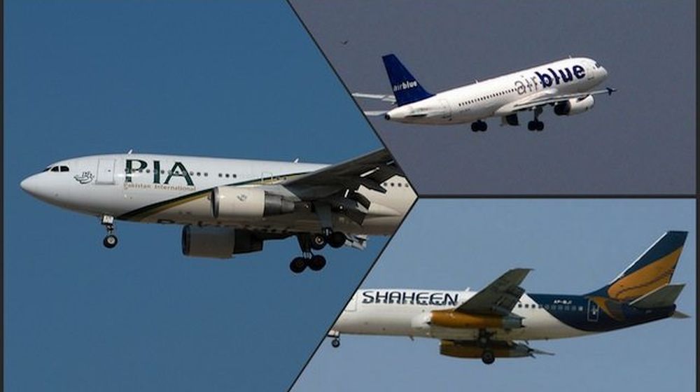 pia airblue and shaheen airplane