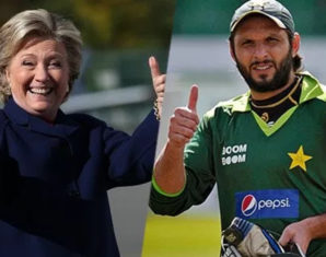 shahid afridi and hilary clinton