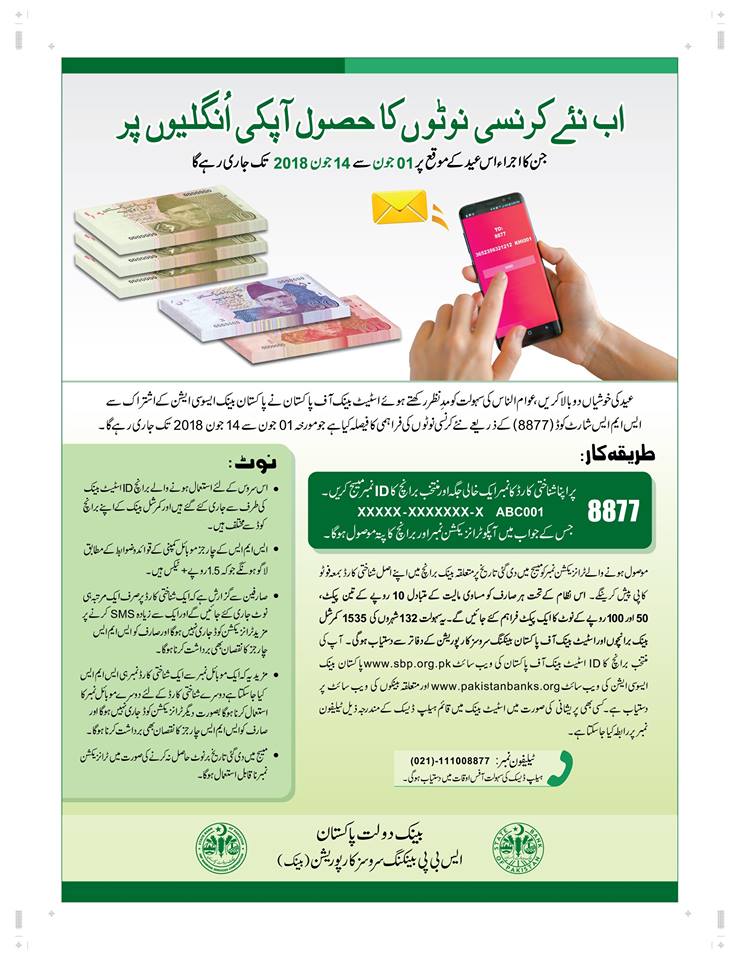 SBP Releases Branch Codes For Issuance of Fresh Currency Notes for 2018