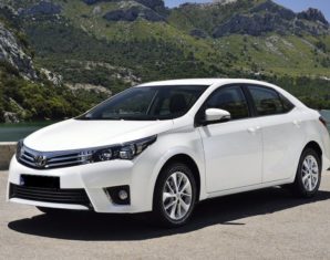 white toyota corolla