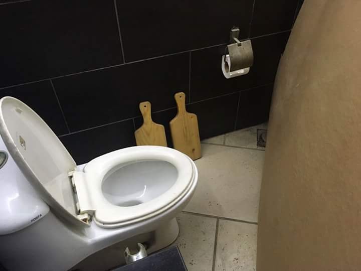 Butler's Drying Plates found in washroom