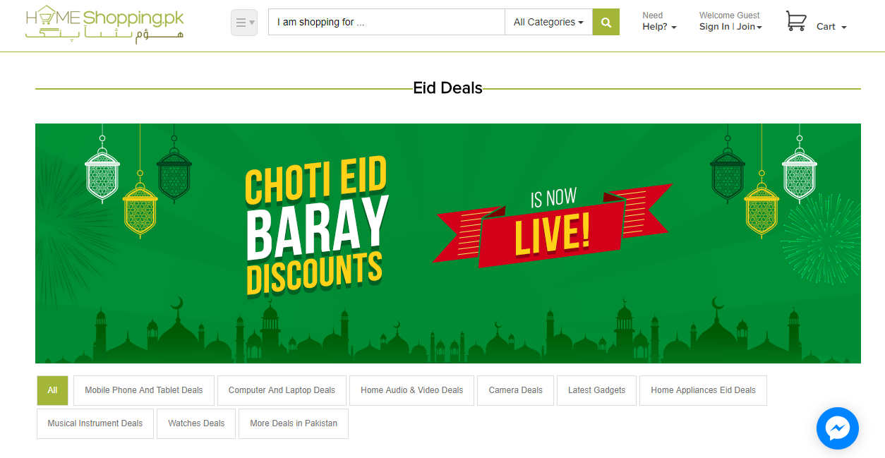 Home Shopping Choti Eid Baray Discounts