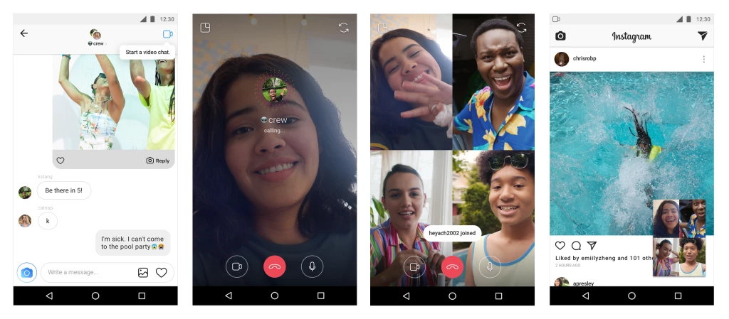 Instagram group video call feature
