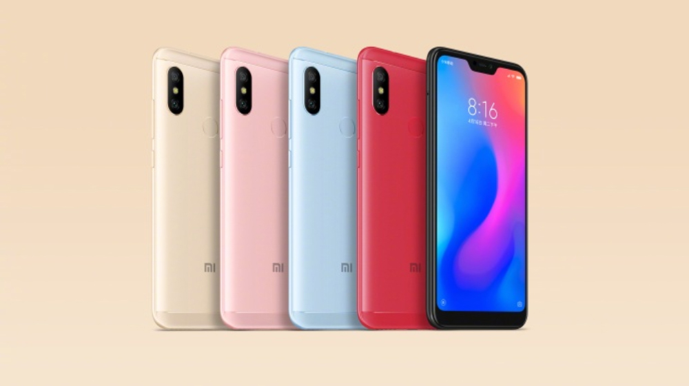Xiaomi Redmi 6 Pro in multiple colors
