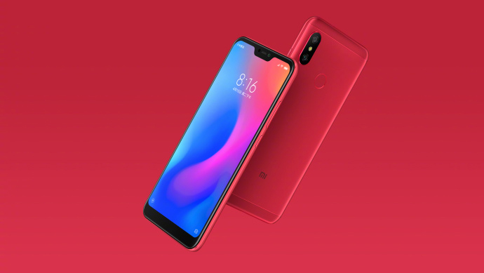 Red Xioami Redmi 6 Pro Front and Back