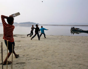 childrens playing cricket