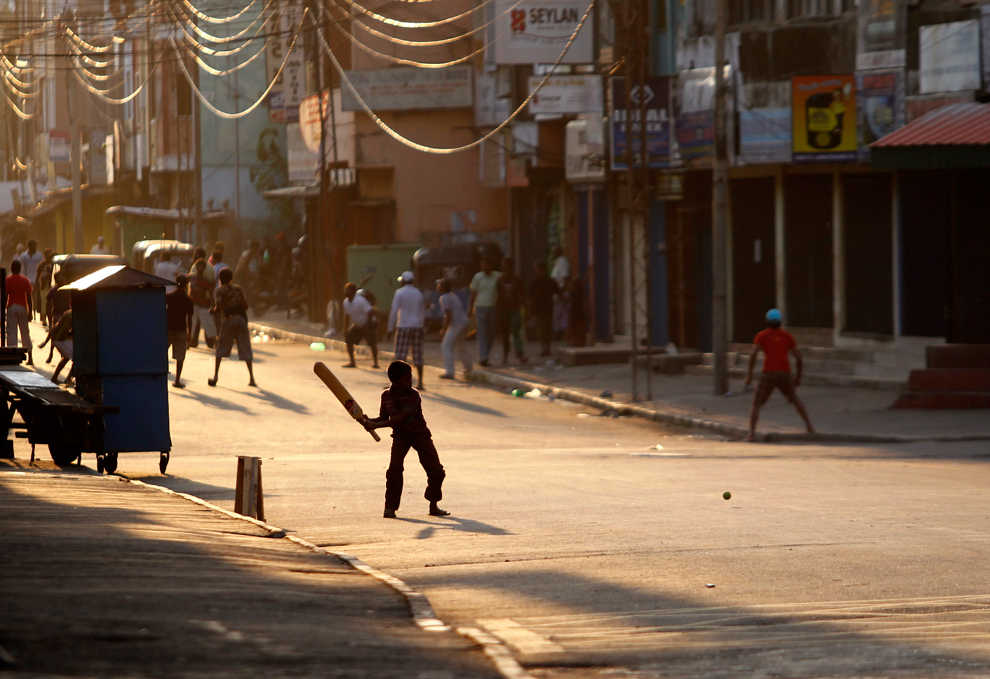 Deserted street in Colombo