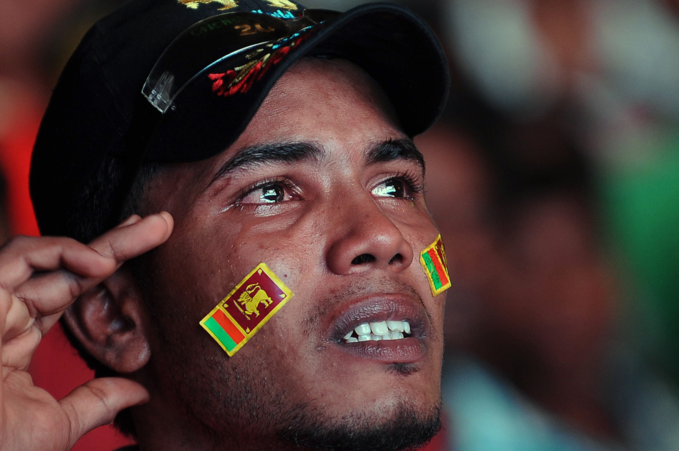 Sri Lankan cricket fan crie