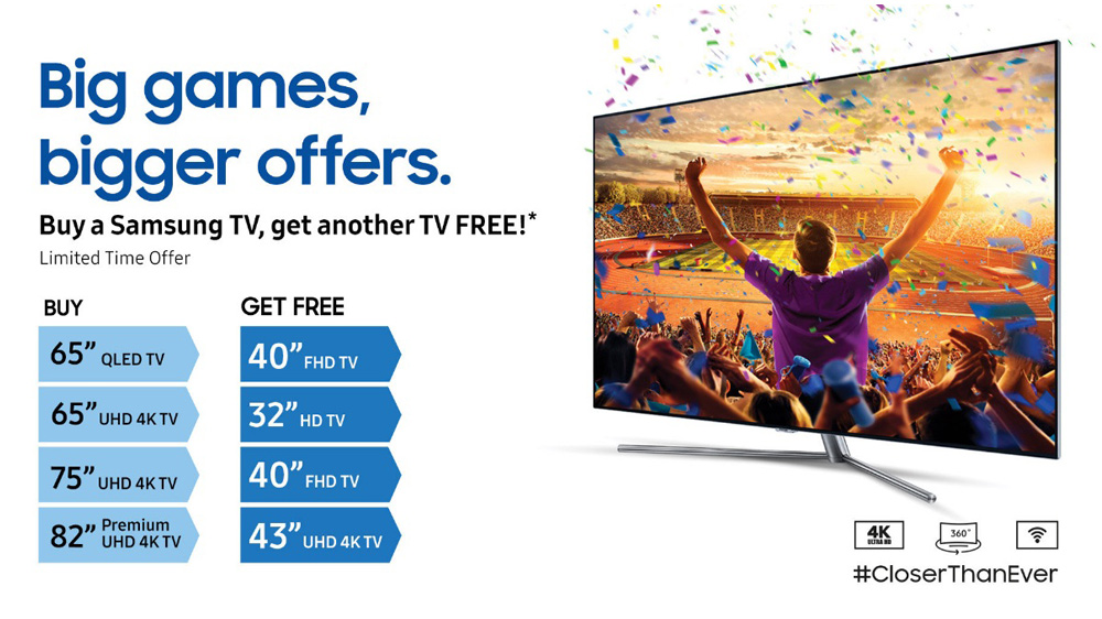 Samsung Offer Buy One Get One Free TV
