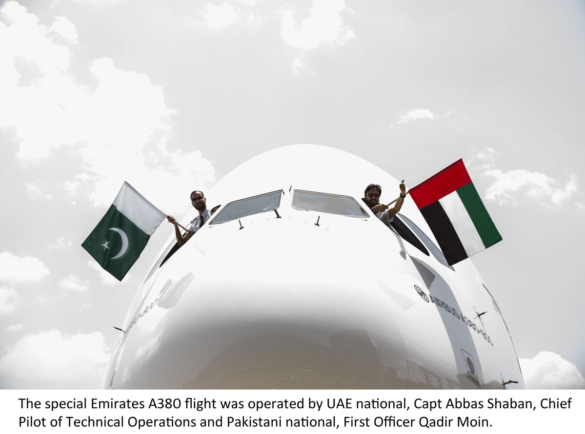 Captan Abbas Shaban and Officer Qadir Moin on Aircraft A380