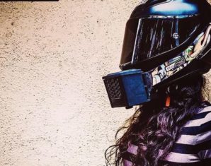 Blue Snap helmet