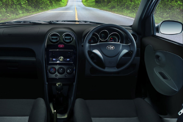 FAW V2 black interior steering