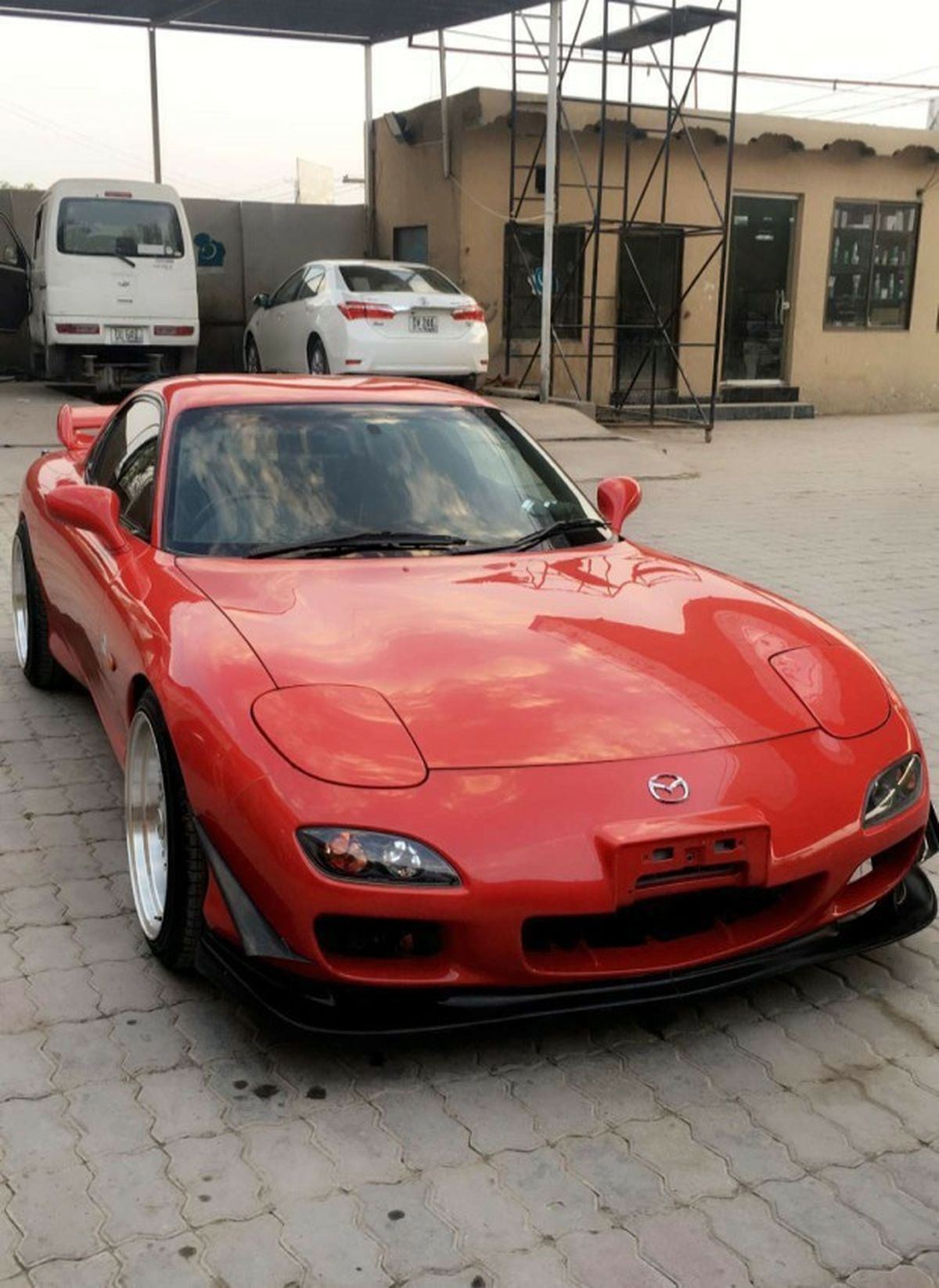 Red Mazda RX7 Exterior Front 