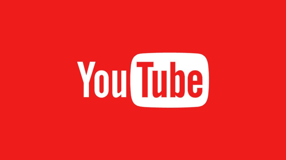 Youtube logo in red background