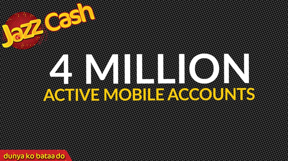 JazzCash Hits 4 Million Active Mobile Account Subscribers Milestone