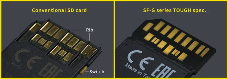 Conventional SD Card VS SF-G Series Tough