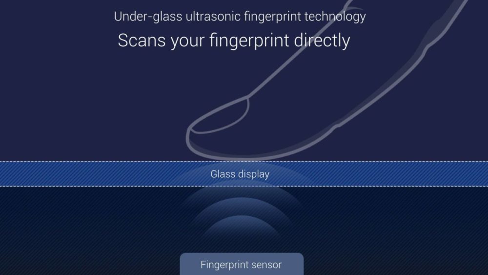 under-glass ultrasonic fingerprint technology in s10 series