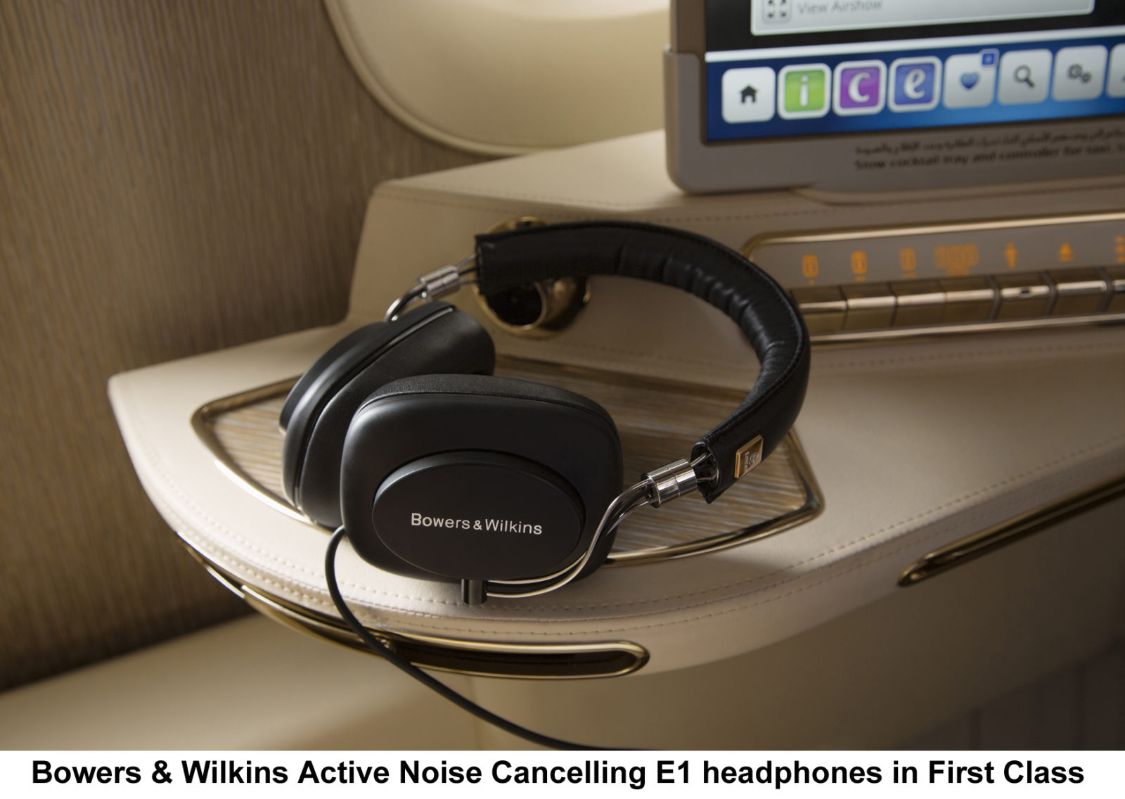 E1 headphones in Emirates first class 
