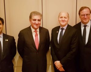 Telenor CEO and Shah Mehmood Qureshi