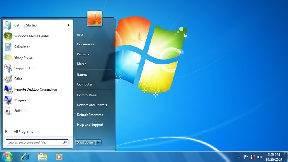 Windows 7 default wallpaper