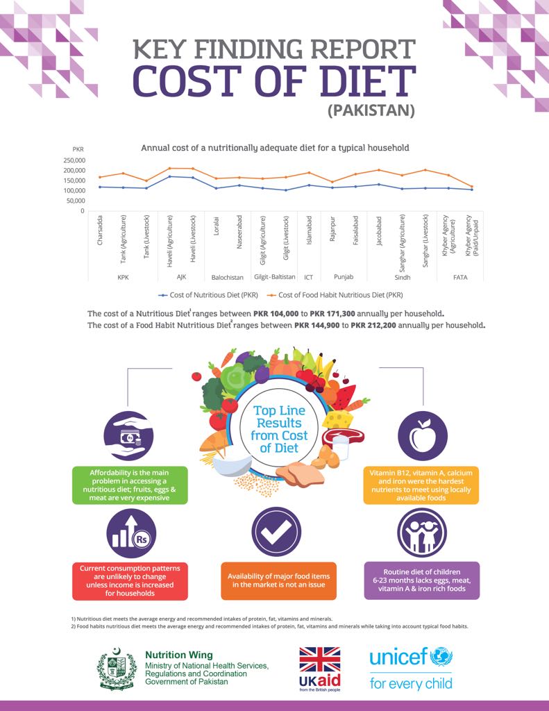 Cost of diet in pakistan