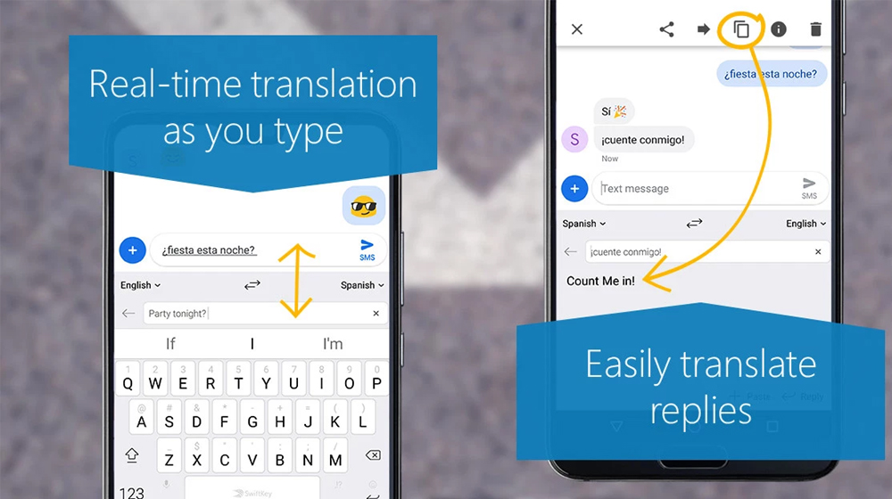 swiftkey offers real time translation