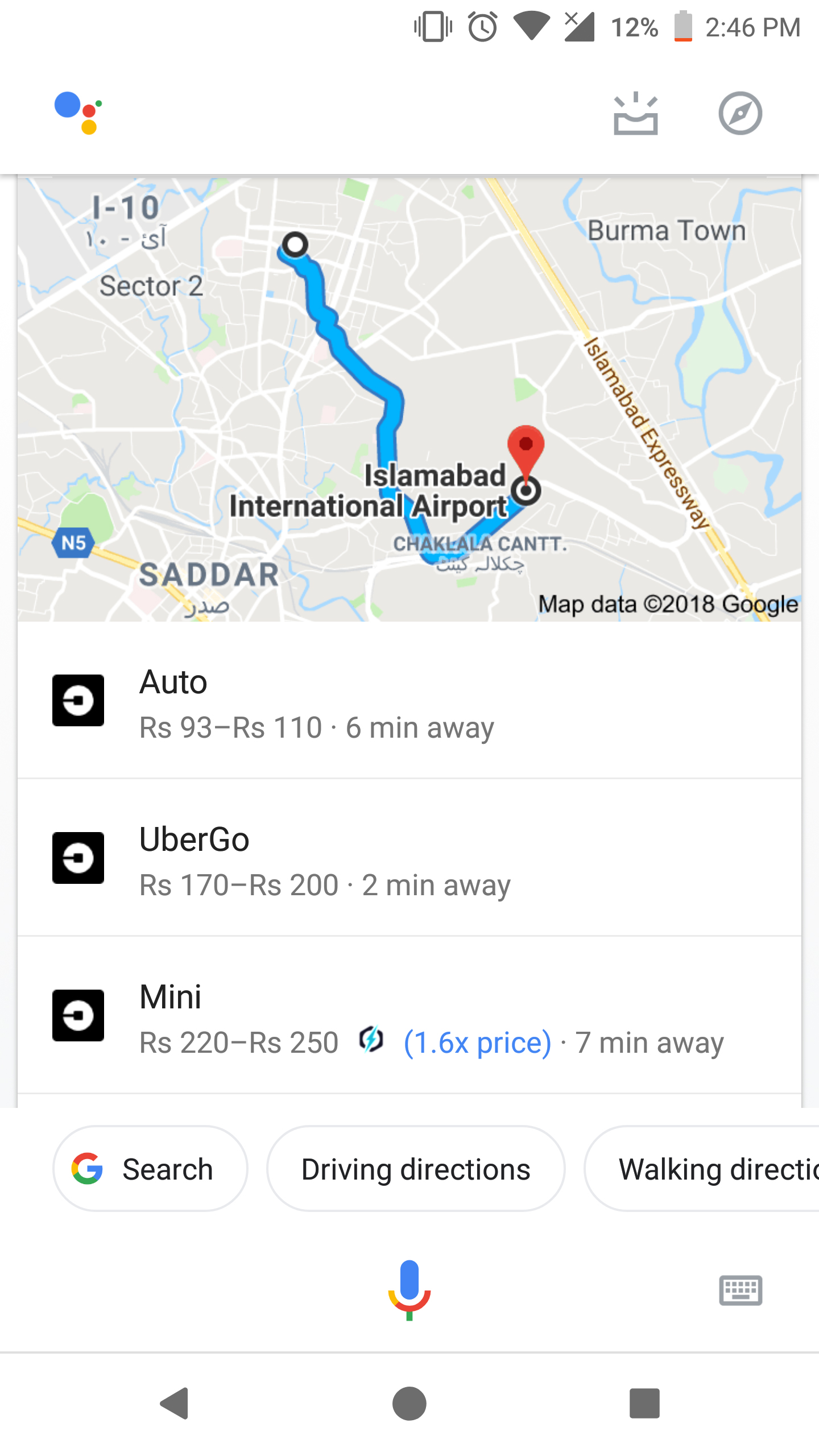 Book an Uber to Islamabad Airport