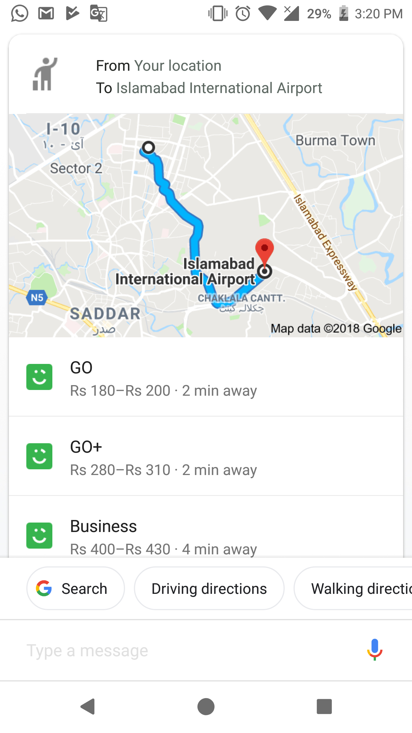 Book a Careem to Islamabad Airport