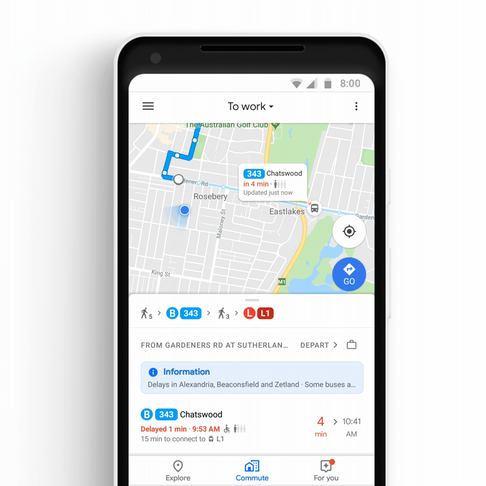 Google Maps Public Transport