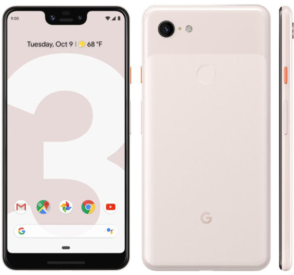 not pink pixel 3 xl front back