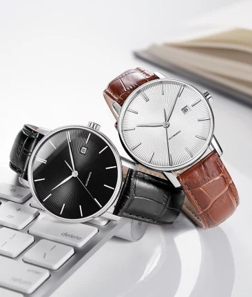 TwentySeventeen Light Mechanical wristwatch in black and brown colors