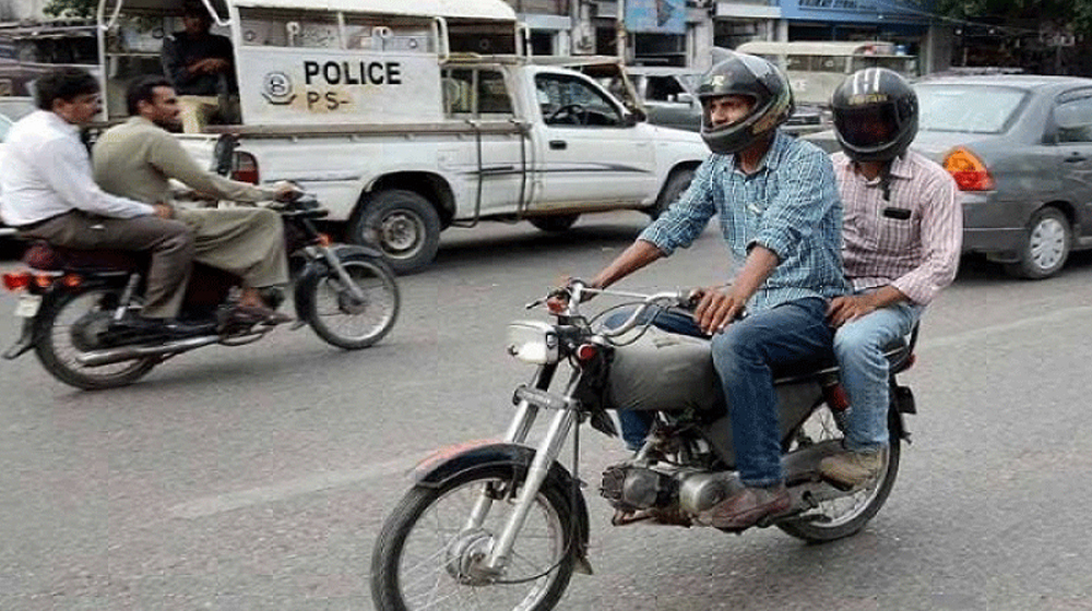 Pillion riding banned in Karachi