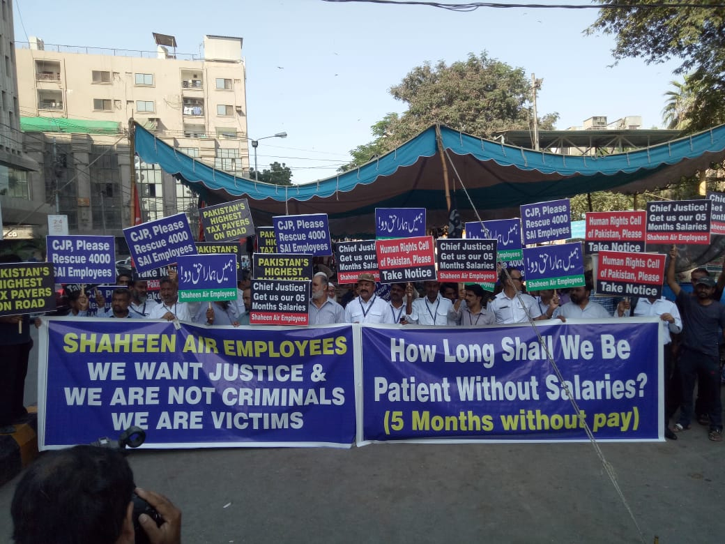 Shaheen Airlines Employees Protest