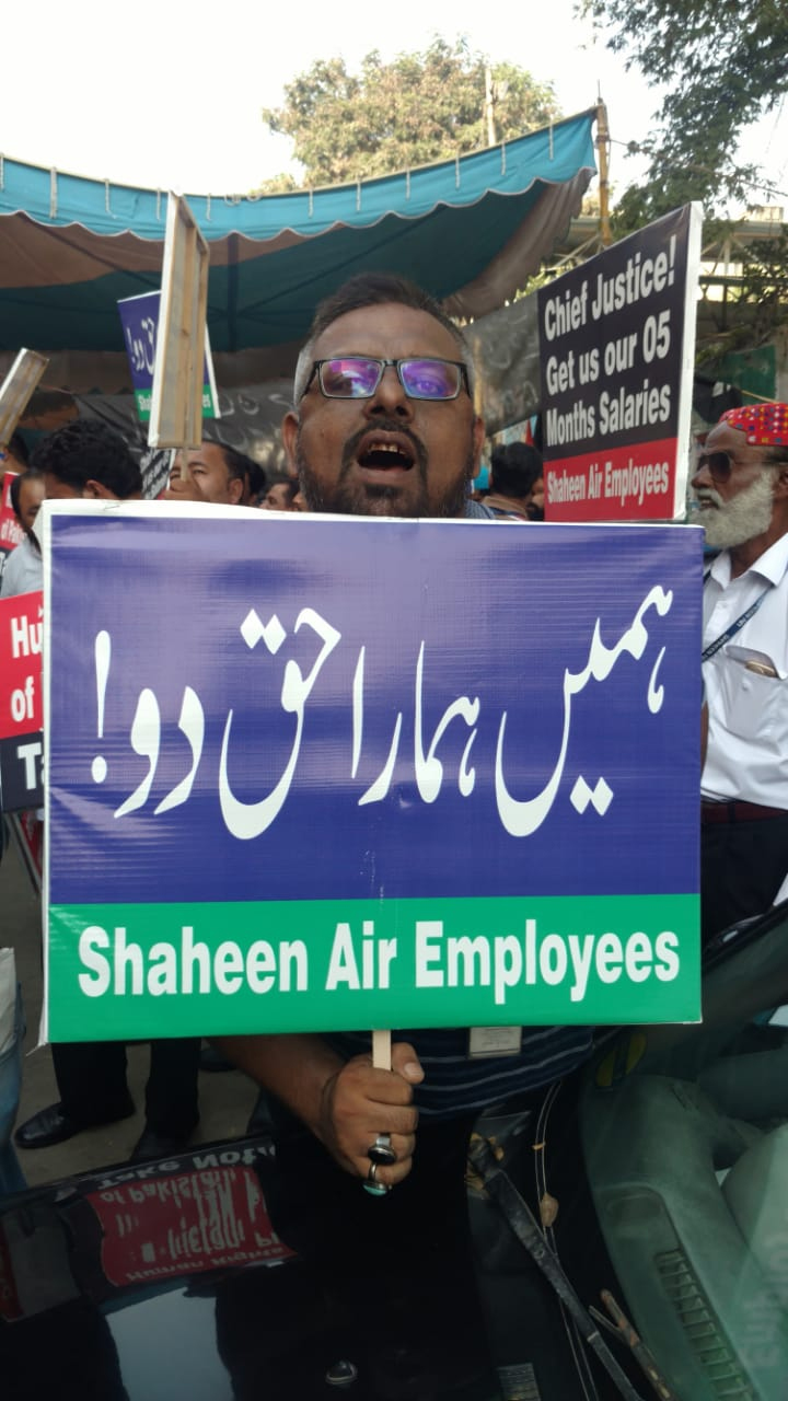 Shaheen Airlines Employees Protest