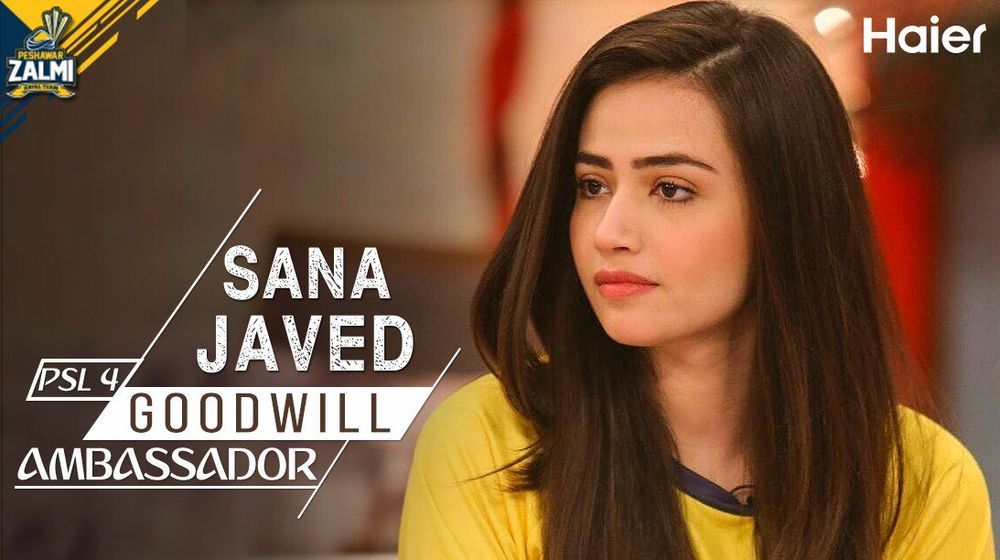 Sana Javed is the New Goodwill Ambassador for Peshawar Zalmi in PSL 2019