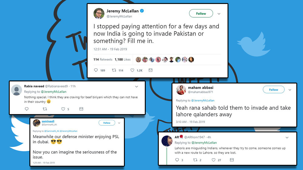 Social Media Responds Hilariously to Jeremy McLellan’s Tweet About India Invading Pakistan